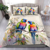 Australia Rainbow Lorikeets Bedding Set - Rainbow Lorikeets Birds Art Bedding Set