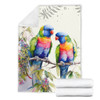 Australia Rainbow Lorikeets Blanket - Rainbow Lorikeets Birds Art Blanket