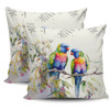 Australia Rainbow Lorikeets Pillow Covers - Rainbow Lorikeets Birds Art Pillow Covers