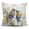 Australia Rainbow Lorikeets Pillow Covers - Rainbow Lorikeets Birds Art Pillow Covers