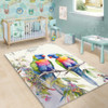 Australia Rainbow Lorikeets Area Rug - Rainbow Lorikeets Birds Art Area Rug