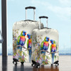 Australia Rainbow Lorikeets Luggage Cover - Rainbow Lorikeets Birds Art Luggage Cover