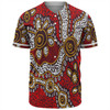 Australia Aboriginal Baseball Shirt - Aboriginal Contemporary Dot Painting Inspired Baseball Shirt