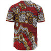 Australia Aboriginal Baseball Shirt - Aboriginal Contemporary Dot Painting Inspired Baseball Shirt