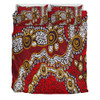 Australia Aboriginal Bedding Set - Aboriginal Contemporary Dot Painting Inspired Bedding Set