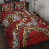 Australia Aboriginal Quilt Bed Set - Aboriginal Contemporary Dot Painting Inspired Quilt Bed Set