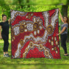 Australia Aboriginal Quilt - Aboriginal Contemporary Dot Painting Inspired Quilt