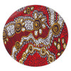 Australia Aboriginal Round Rug - Aboriginal Contemporary Dot Painting Inspired Round Rug