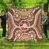 Australia Aboriginal Quilt - Aboriginal Dot Art Style Painting Inspired Quilt