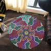 Australia Aboriginal Round Rug - Aboriginal Dot Art Color Inspired Round Rug