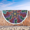 Australia Aboriginal Beach Blanket - Aboriginal Dot Art Color Inspired Beach Blanket