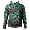 Australia Aboriginal Hoodie - Aboriginal Green Dot Art Inspired Hoodie