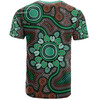 Australia Aboriginal T-shirt - Aboriginal Green Dot Art Inspired T-shirt