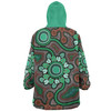 Australia Aboriginal Snug Hoodie - Aboriginal Green Dot Art Inspired Snug Hoodie