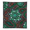 Australia Aboriginal Quilt - Aboriginal Green Dot Art Inspired Quilt