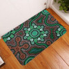 Australia Aboriginal Door Mat - Aboriginal Green Dot Art Inspired Door Mat