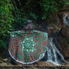 Australia Aboriginal Beach Blanket - Aboriginal Green Dot Art Inspired Beach Blanket