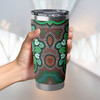 Australia Aboriginal Tumbler - Aboriginal Green Dot Art Inspired Tumbler