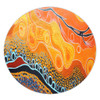 Australia Aboriginal Round Rug - Indigenous Aboriginal Art Dot Round Rug