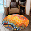 Australia Aboriginal Round Rug - Indigenous Aboriginal Art Dot Round Rug