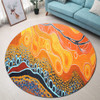 Australia Aboriginal Round Rug - Indigenous Aboriginal Art Dot Round Rug