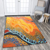 Australia Aboriginal Area Rug - Indigenous Aboriginal Art Dot Area Rug