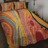 Australia Aboriginal Quilt Bed Set - Indigenous Aboriginal Art Dot Color Quilt Bed Set