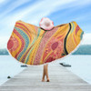 Australia Aboriginal Beach Blanket - Indigenous Aboriginal Art Dot Color Beach Blanket