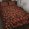 Australia Aboriginal Quilt Bed Set - Aboriginal Bush Leaves Seamless Texture Quilt Bed Set