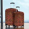 Australia Aboriginal Luggage Cover - Aboriginal Bush Leaves Seamless Texture Luggage Cover