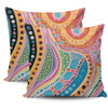 Australia Aboriginal Pillow Covers - Aboriginal Colourful Dots Art Inspired Pillow Covers