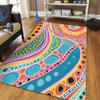 Australia Aboriginal Area Rug - Aboriginal Colourful Dots Art Inspired Area Rug