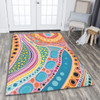 Australia Aboriginal Area Rug - Aboriginal Colourful Dots Art Inspired Area Rug