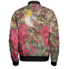 Australia Silvereye Bomber Jacket - Silvereye and Gum Blossom Bomber Jacket