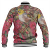 Australia Silvereye Baseball Jacket - Silvereye and Gum Blossom Baseball Jacket