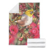 Australia Silvereye Blanket - Silvereye and Gum Blossom Blanket