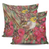 Australia Silvereye Pillow Covers - Silvereye and Gum Blossom Pillow Covers