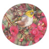 Australia Silvereye Round Rug - Silvereye and Gum Blossom Round Rug