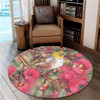 Australia Silvereye Round Rug - Silvereye and Gum Blossom Round Rug