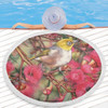 Australia Silvereye Beach Blanket - Silvereye and Gum Blossom Beach Blanket