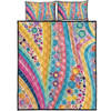 Australia Aboriginal Quilt Bed Set - Aboriginal Colourful Dots Inspired Quilt Bed Set