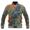 Australia Black Cockatoo  Baseball Jacket - Black Cockatoo and Flowering Gum Baseball Jacket