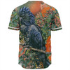 Australia Black Cockatoo  Baseball Shirt - Black Cockatoo and Flowering Gum Baseball Shirt