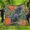 Australia Black Cockatoo  Quilt - Black Cockatoo and Flowering Gum Quilt