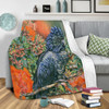 Australia Black Cockatoo  Blanket - Black Cockatoo and Flowering Gum Blanket