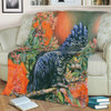 Australia Black Cockatoo  Blanket - Black Cockatoo and Flowering Gum Blanket