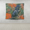 Australia Black Cockatoo  Tapestry - Black Cockatoo and Flowering Gum Tapestry