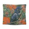 Australia Black Cockatoo  Tapestry - Black Cockatoo and Flowering Gum Tapestry