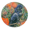 Australia Black Cockatoo  Round Rug - Black Cockatoo and Flowering Gum Round Rug