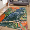 Australia Black Cockatoo  Area Rug - Black Cockatoo and Flowering Gum Area Rug